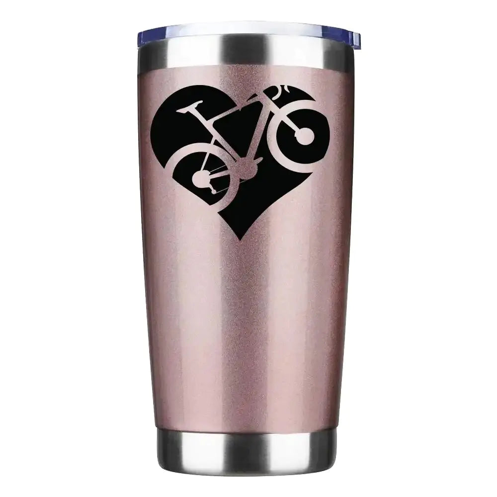 Heart Bike 20oz Insulated Vacuum Sealed Tumbler