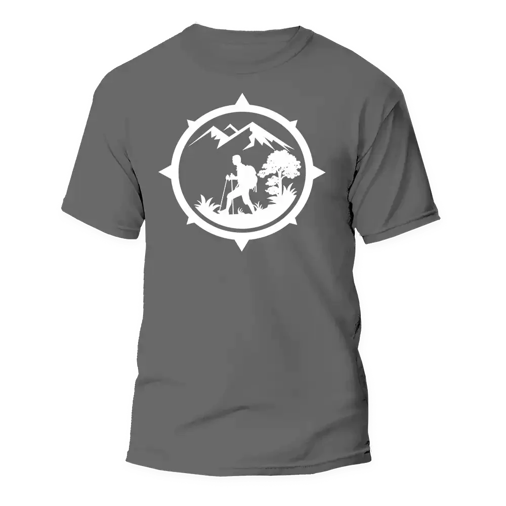 Hiking Mountain Compass Man T-Shirt