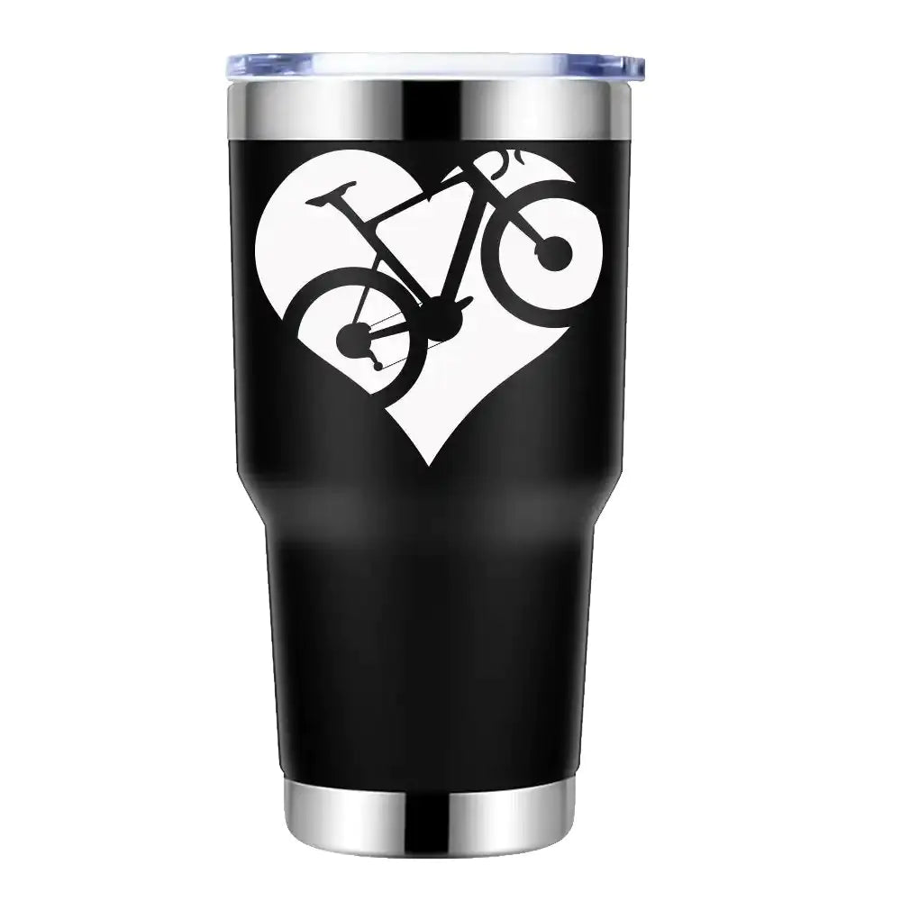 Heart Bike 30oz Insulated Vacuum Sealed Tumbler