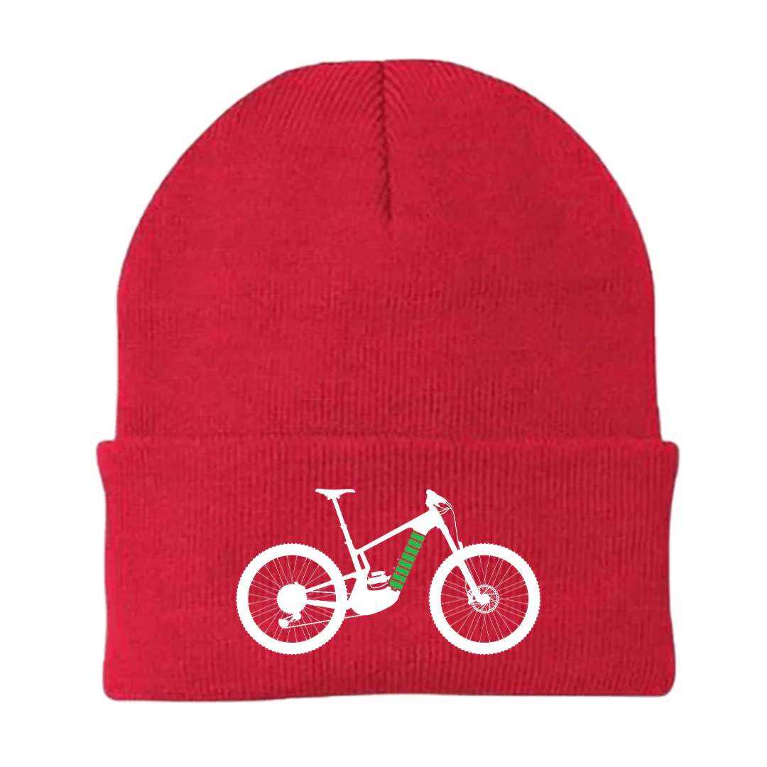 E Bike Embroidered Beanie