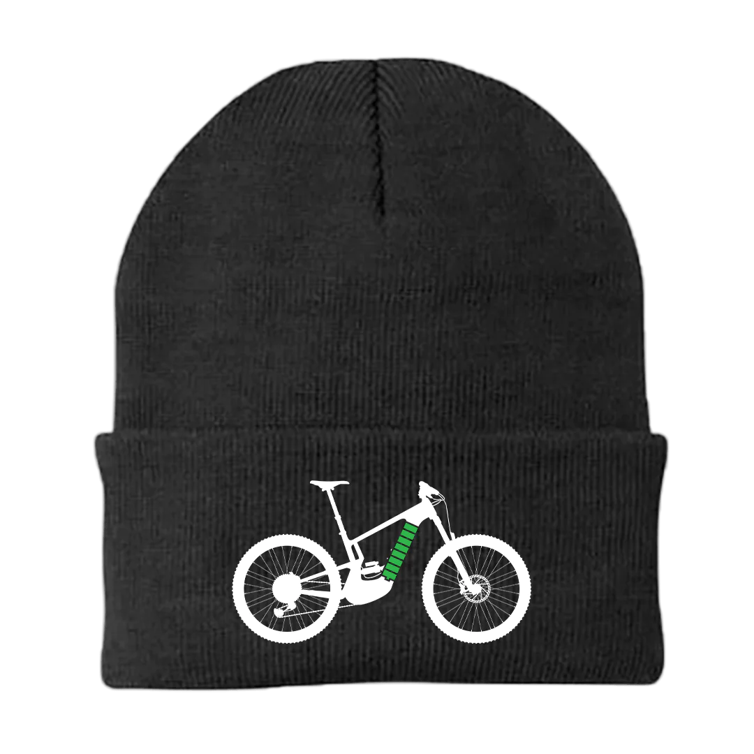 E Bike Embroidered Beanie