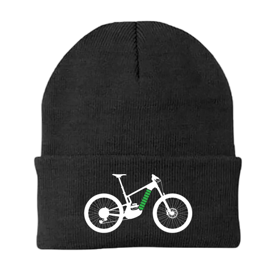 E Bike Embroidered Beanie